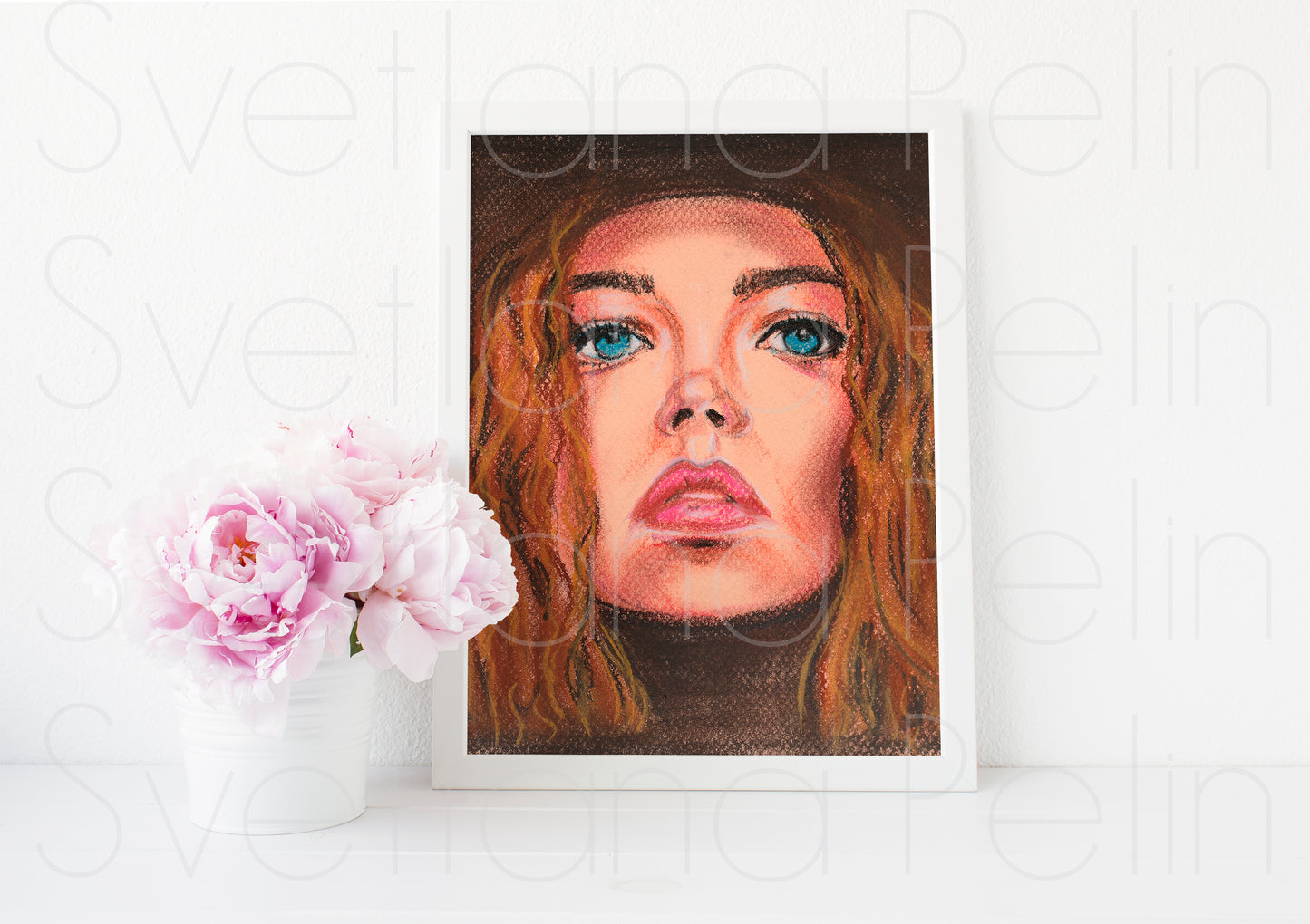 Denise Richards, ORIGINAL Pastel drawing, Artwork by Svetlana Pelin