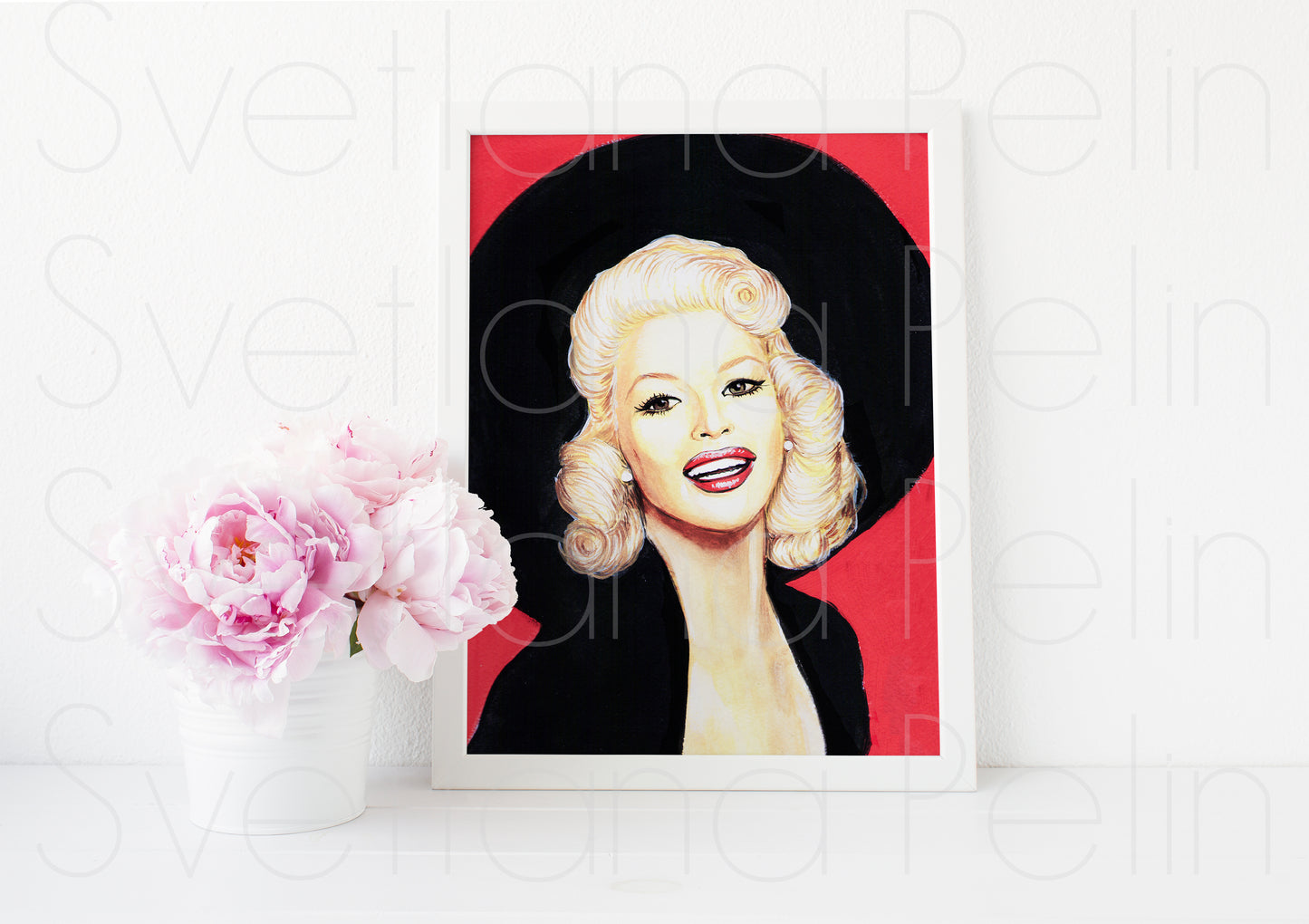Jayne Mansfield, ART PRINT Signed by Artist