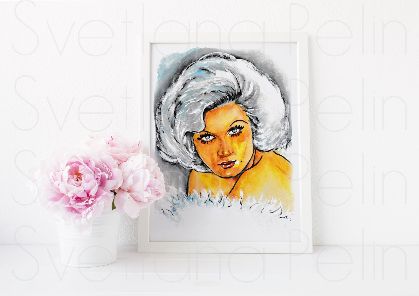 Jean Harlow, ART PRINT Signed by Artist
