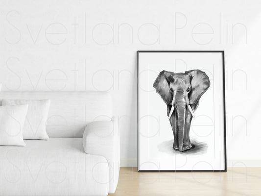 Elephant, Printable Art, INSTANT DOWNLOAD
