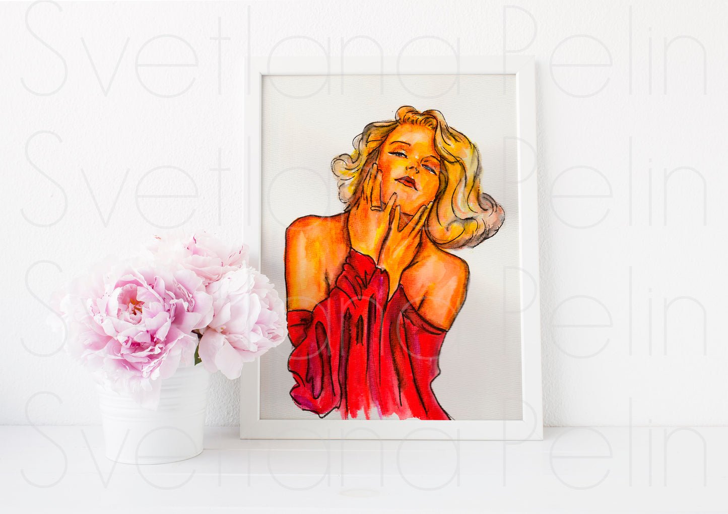 Jean Harlow, ART PRINT Signed by Artist