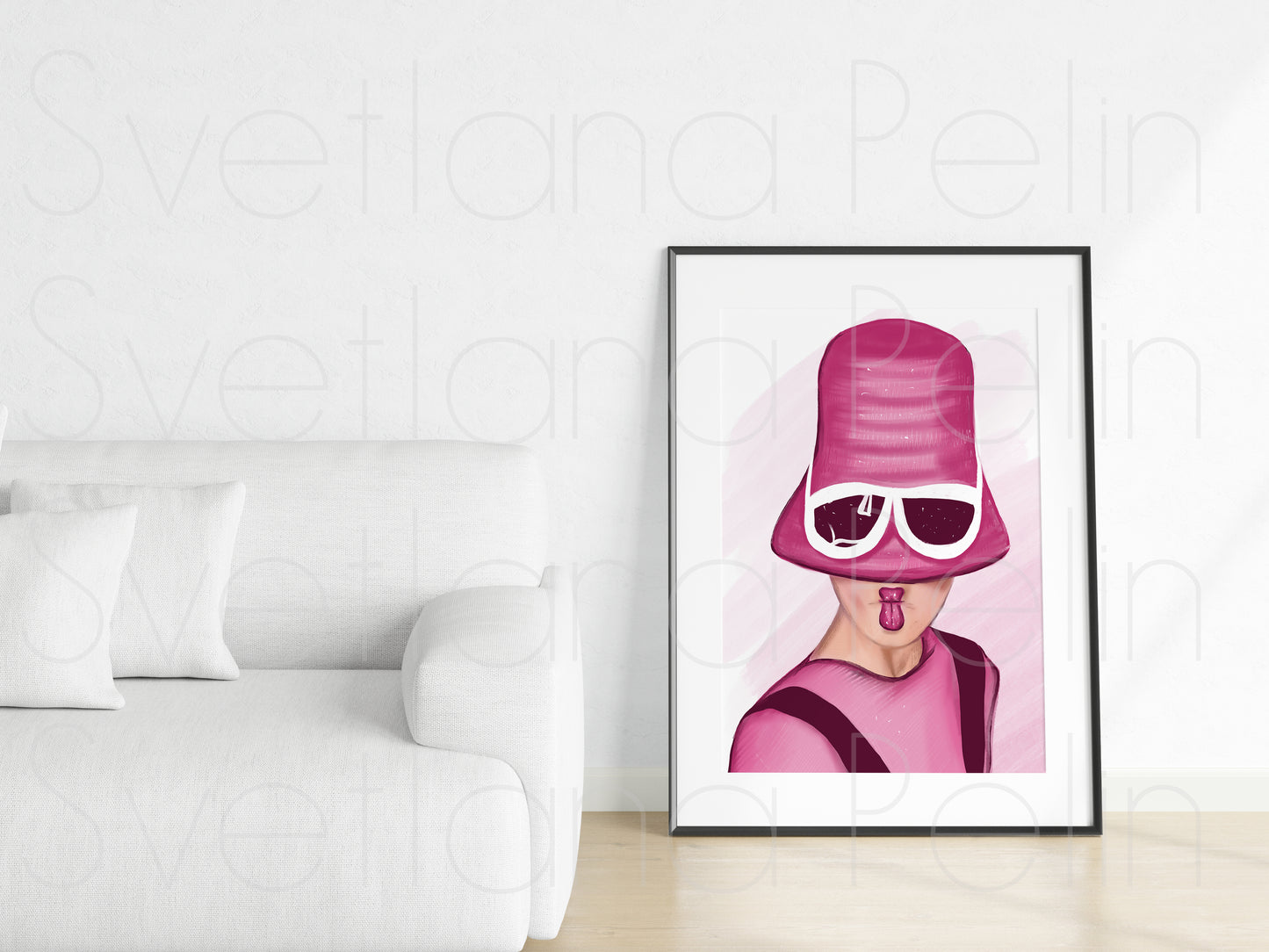 Model, Fashion, Pink, Printable Art, INSTANT DOWNLOAD