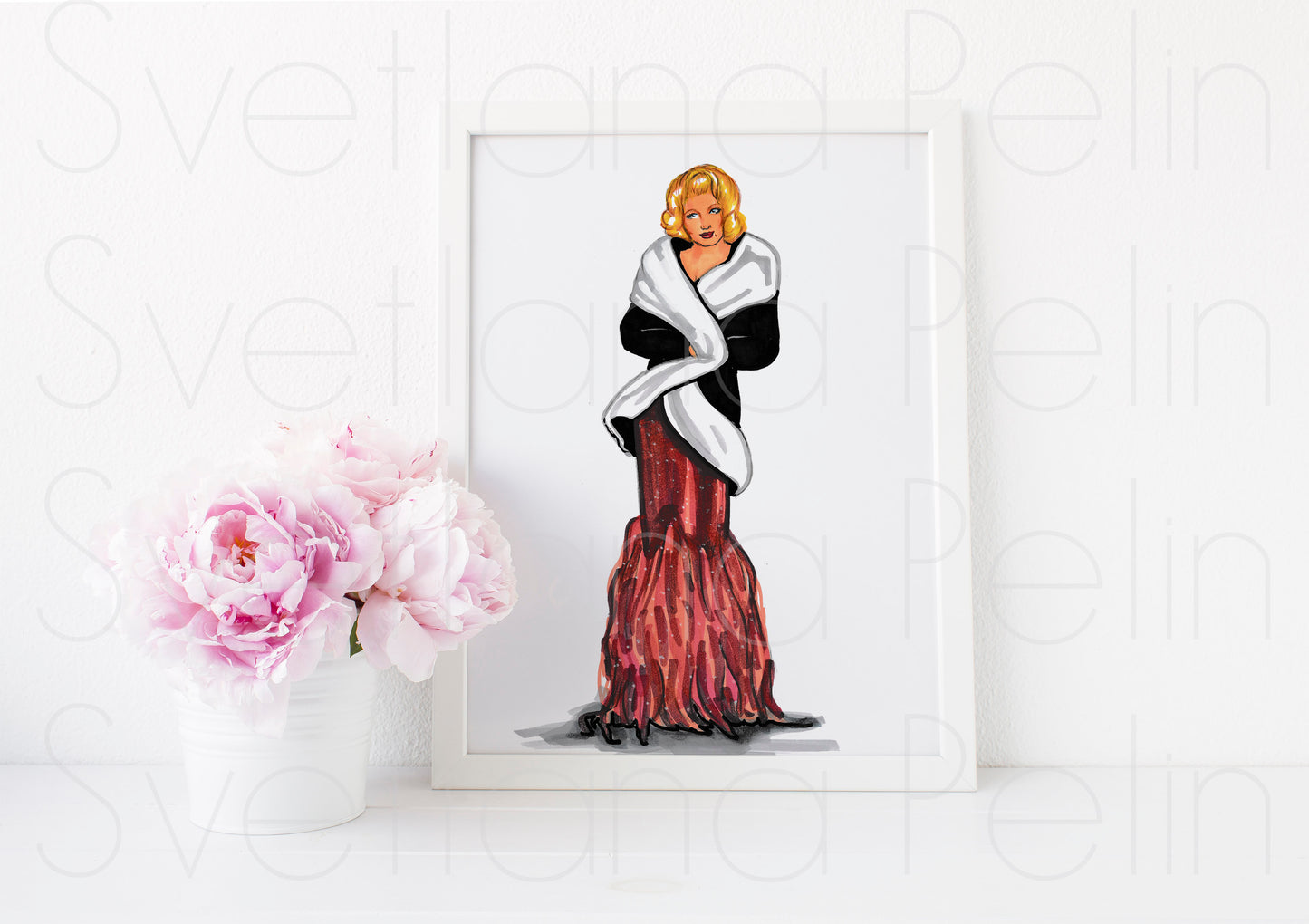 Jean Harlow, ART PRINT Signed by Artist