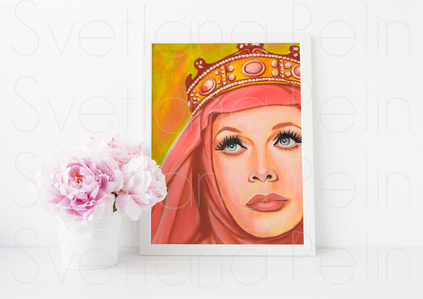 Hedy Lamarr, ORIGINAL Oil Painting, Artwork by Svetlana Pelin