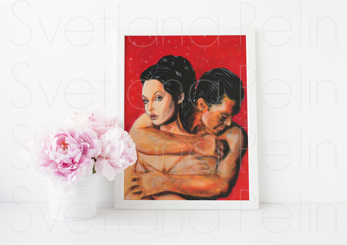 Angelina Jolie, Antonio Banderas, Original Sin, ORIGINAL Oil Painting, Artwork by Svetlana Pelin