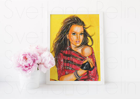 Lindsay Lohan, ART PRINT Signed by Artist