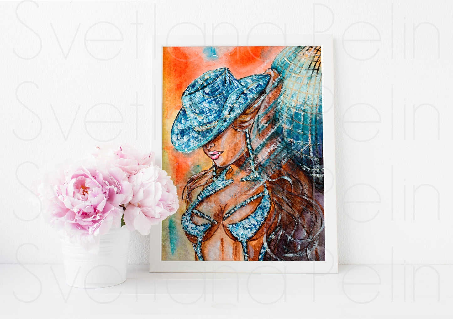 Beyonce Knowles, Renaissance Tour, BK, ORIGINAL Watercolor Painting, Artwork by Svetlana Pelin
