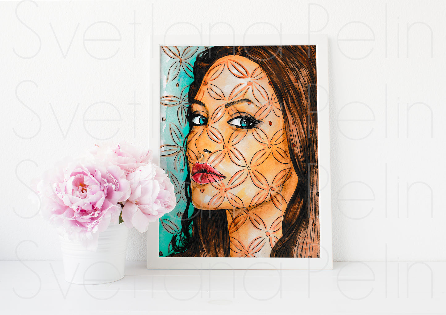 Angelina Jolie, ART PRINT Signed by Artist