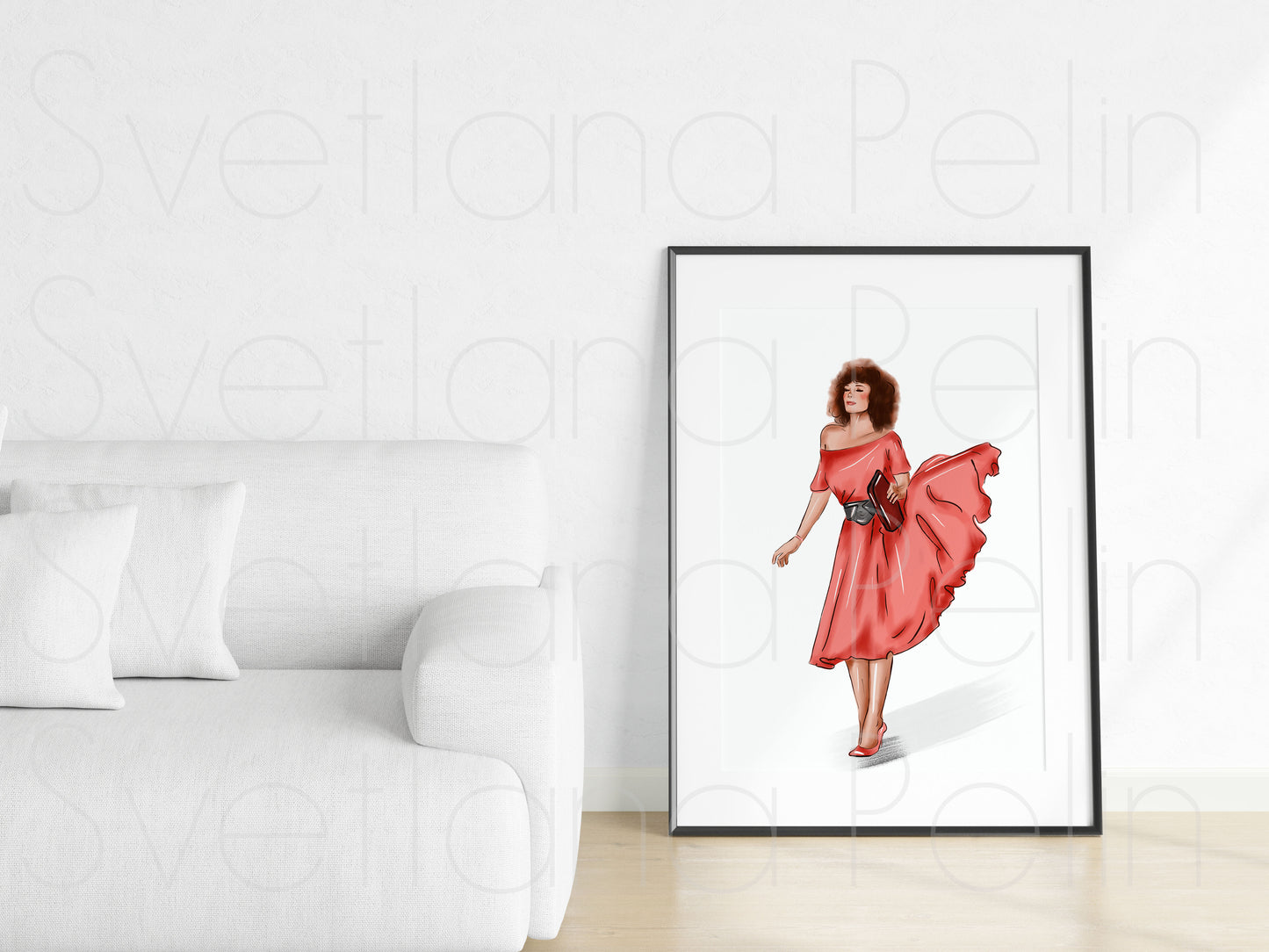 Kelly LeBrock, The Woman in Red, Printable Art, INSTANT DOWNLOAD