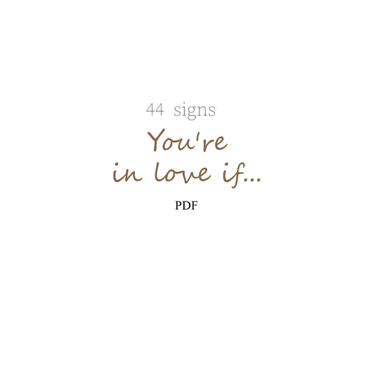 You're in love if... PDF checklist