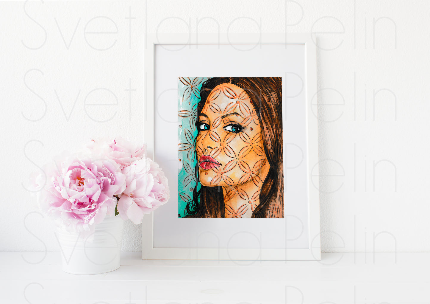 Angelina Jolie, ART PRINT Signed by Artist