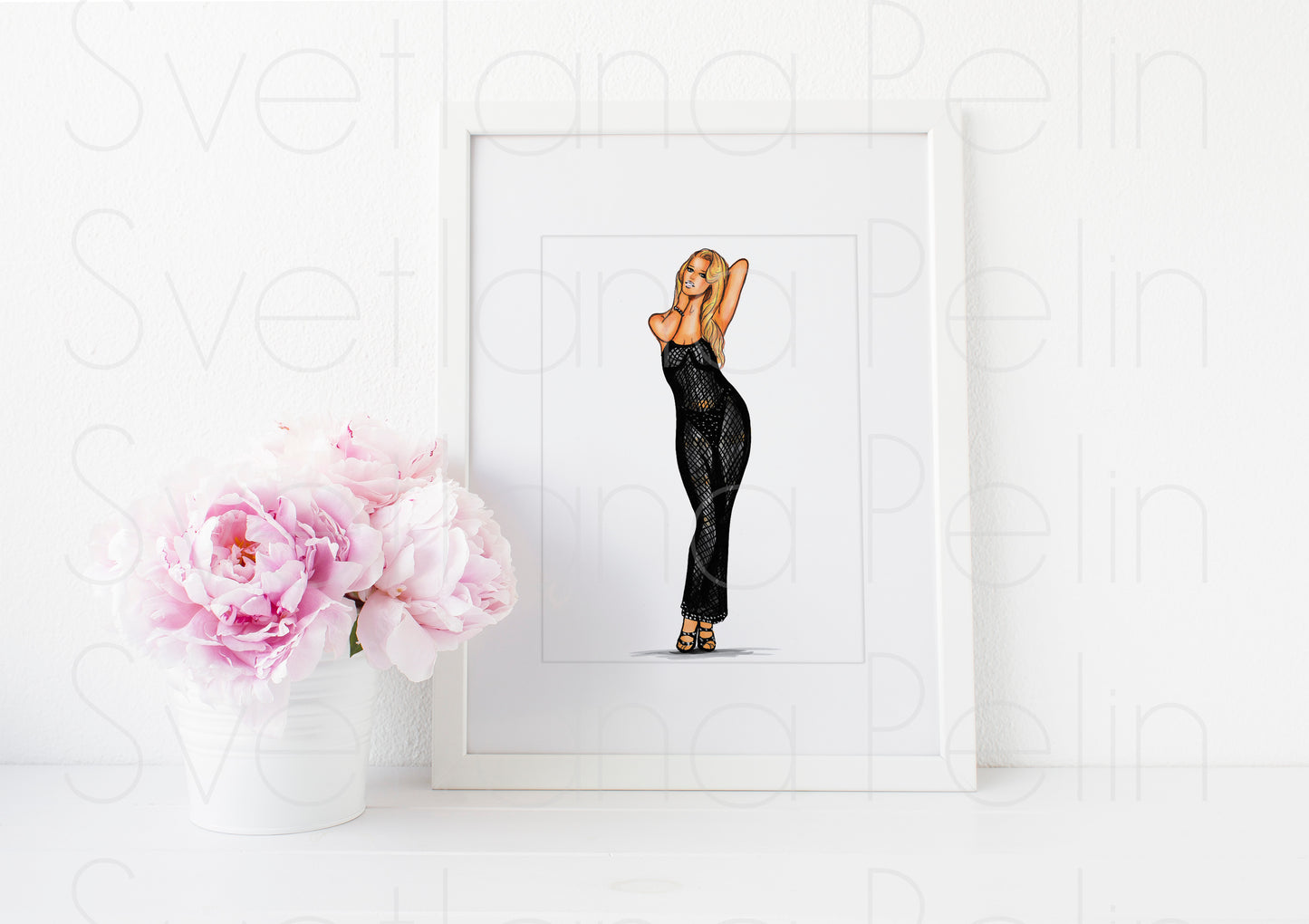 Claudia Schiffer, ART PRINT Signed by Artist