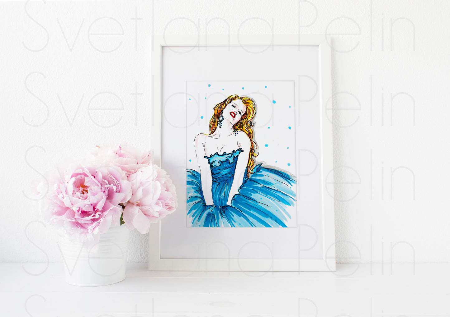 Claudia Schiffer, ART PRINT Signed by Artist