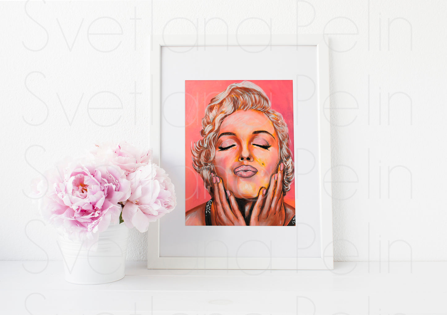 Marilyn Monroe, Philippe Halsman, Kiss, ART PRINT Signed by Artist
