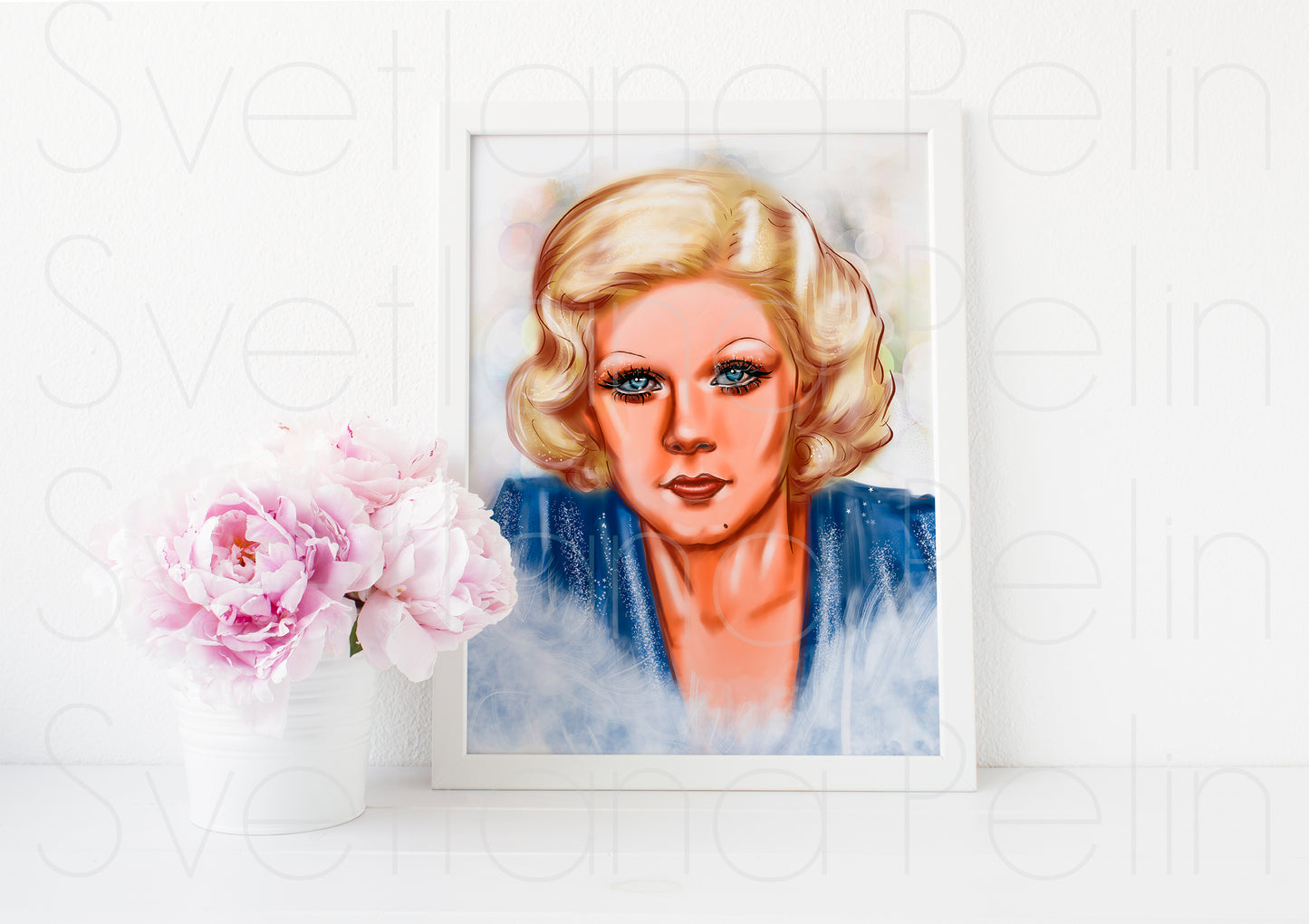 Jean Harlow, ART PRINT Signed by Artist