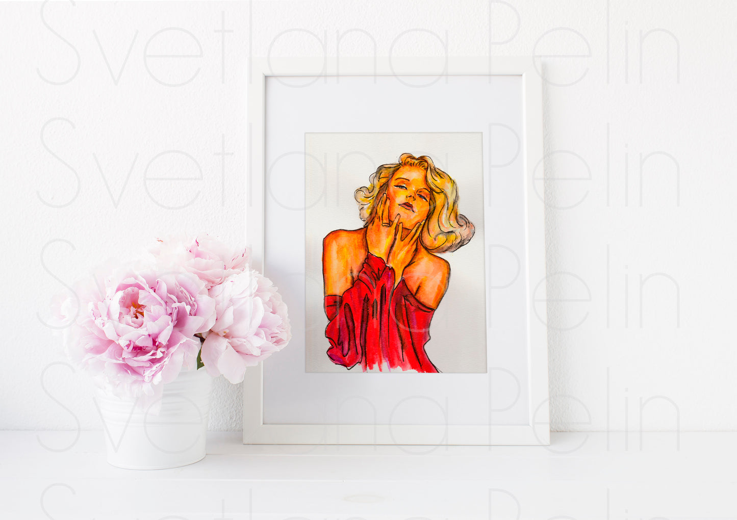 Jean Harlow, ART PRINT Signed by Artist
