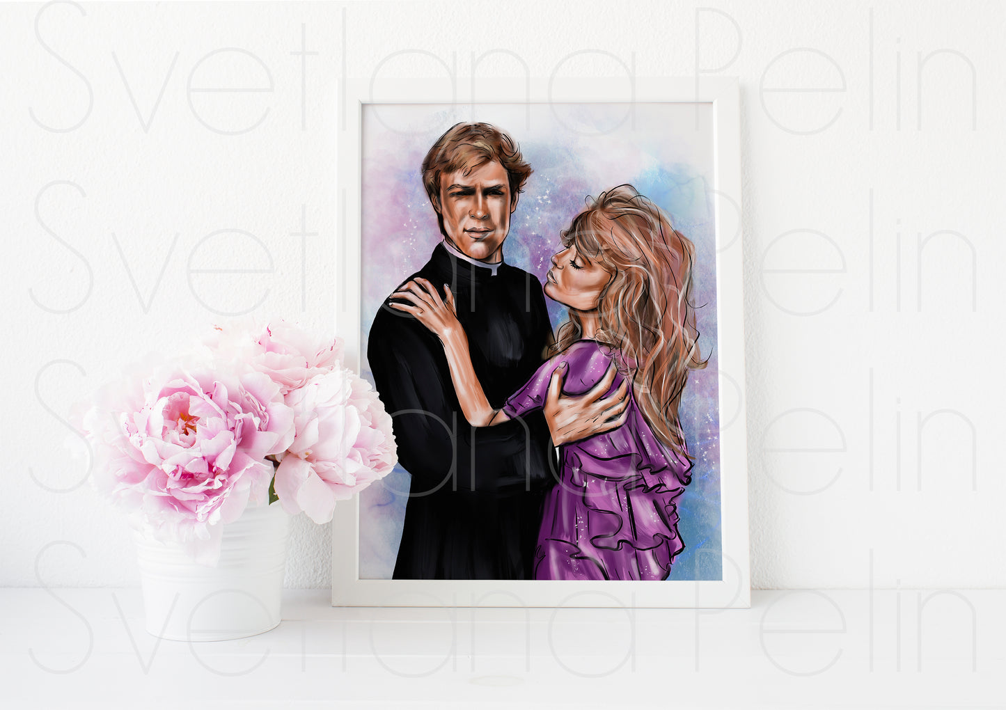 The Thorn Birds, Richard Chamberlain, Rachel Ward, ART PRINT Signed by Artist