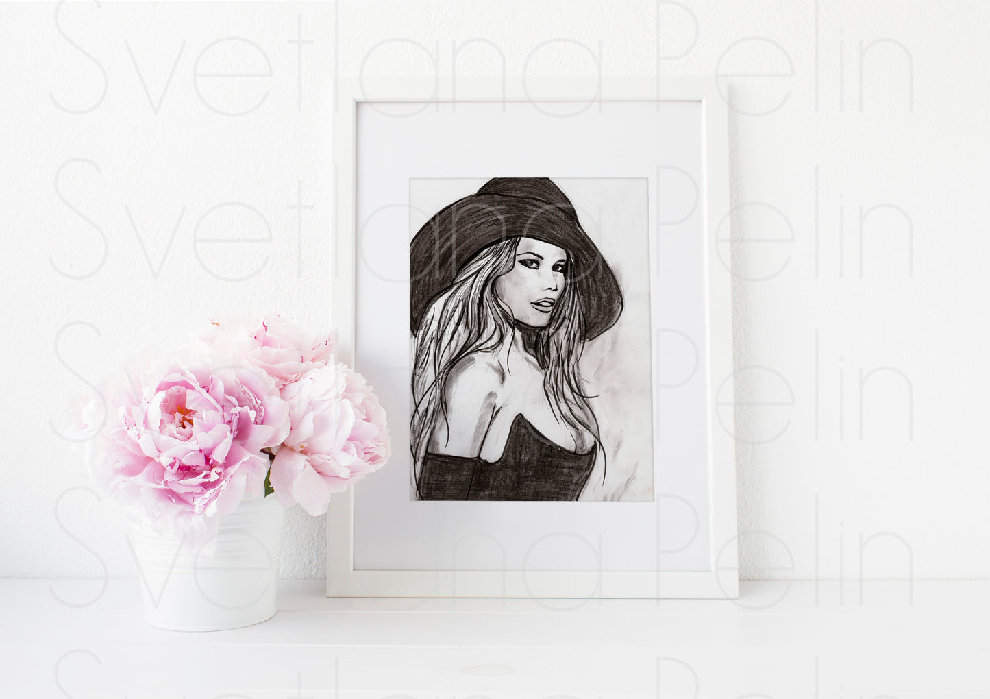 Claudia Schiffer, ART PRINT Signed by Artist