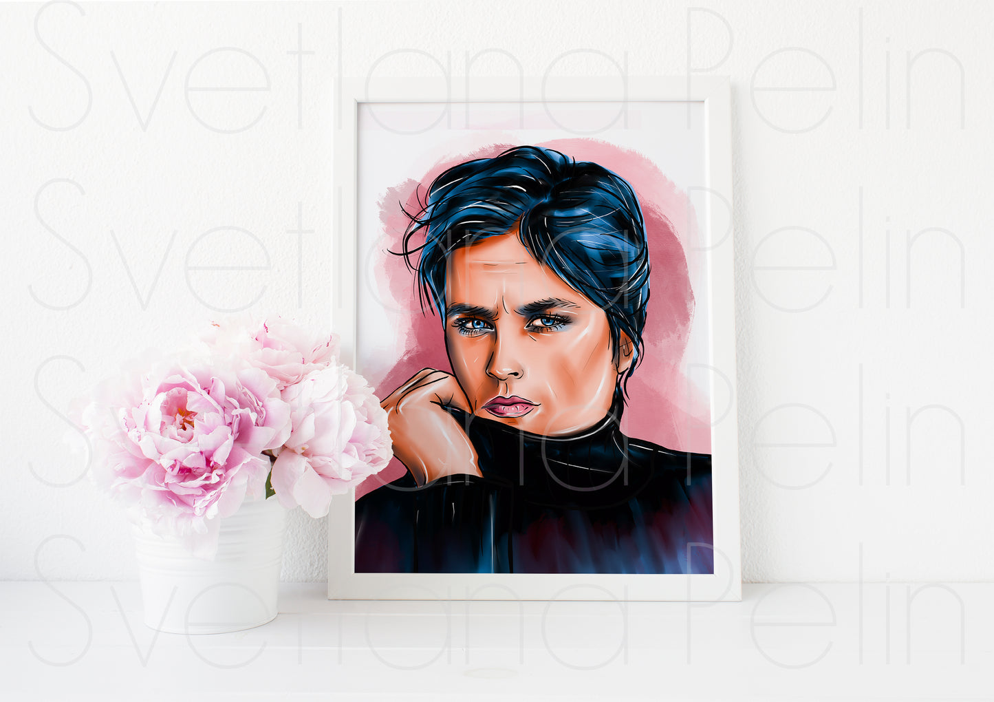 Alain Delon, ART PRINT Signed by Artist