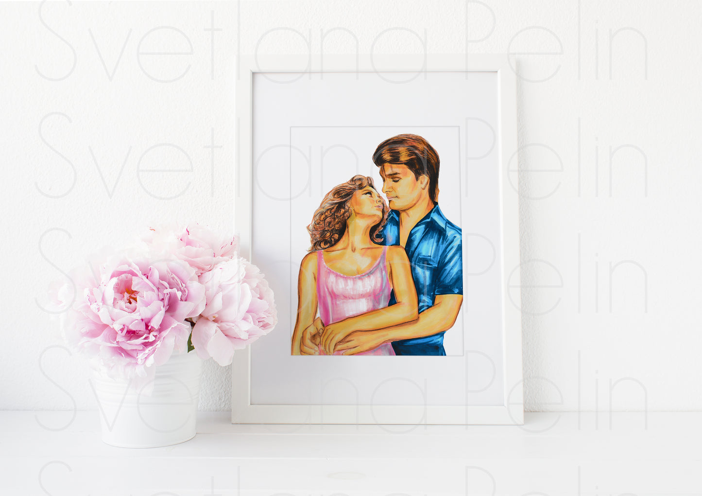 Jennifer Grey, Patrick Swayze, Dirty Dancing, ART PRINT Signed by Artist