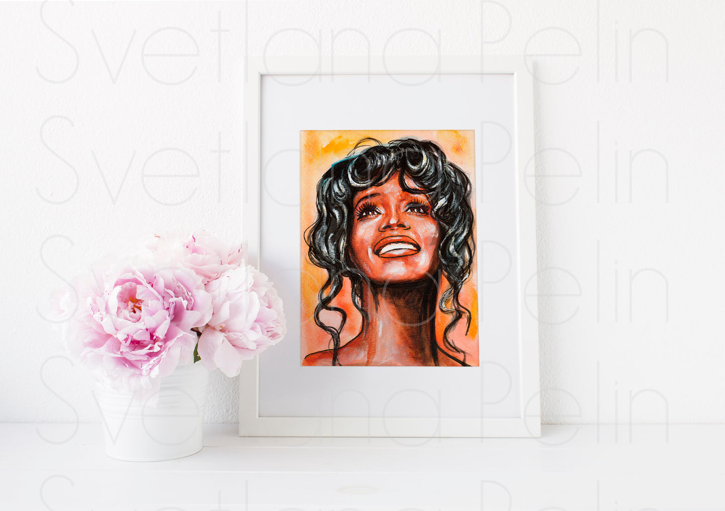 Whitney Houston, ART PRINT Signed by Artist