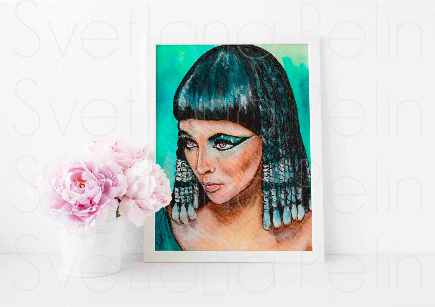 Elizabeth Taylor, Cleopatra, ART PRINT Signed by Artist