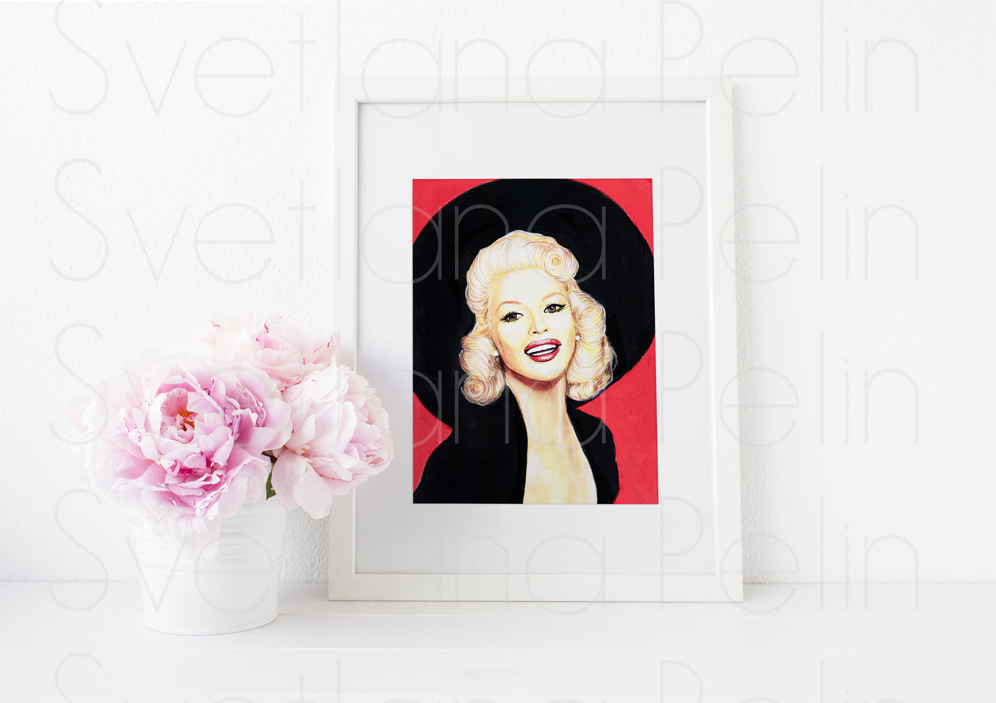Jayne Mansfield, ART PRINT Signed by Artist
