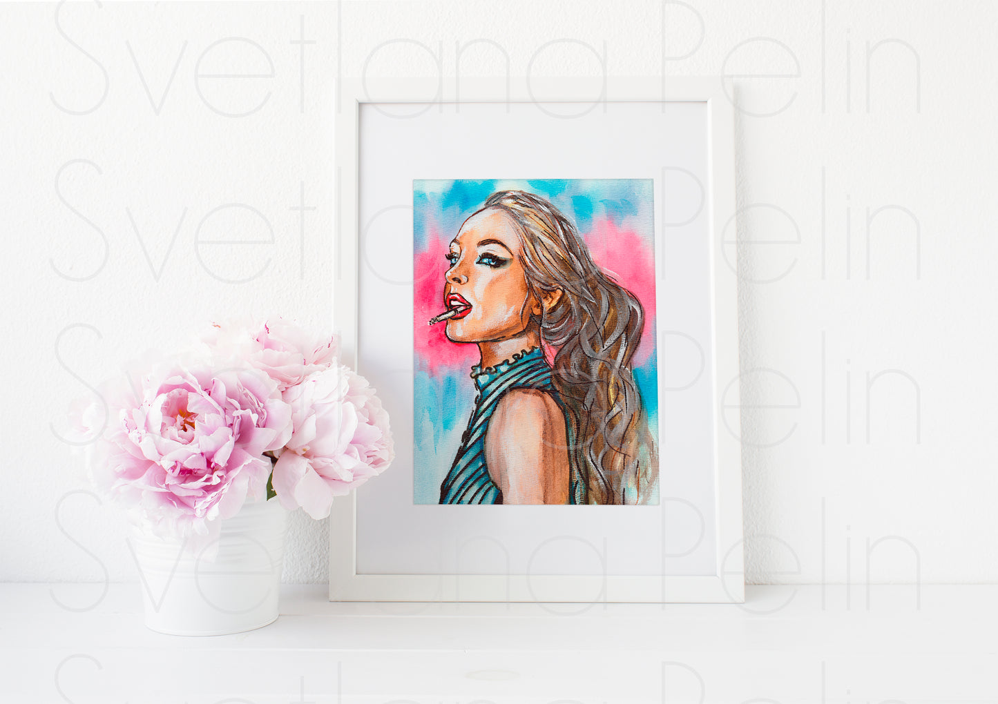 Lindsay Lohan, ART PRINT Signed by Artist