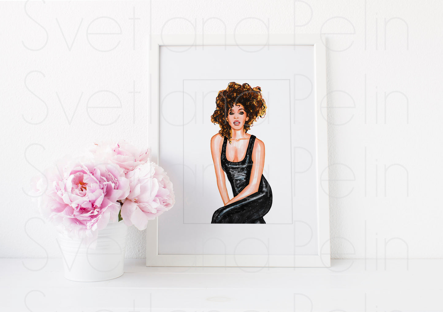 Whitney Houston, ART PRINT Signed by Artist