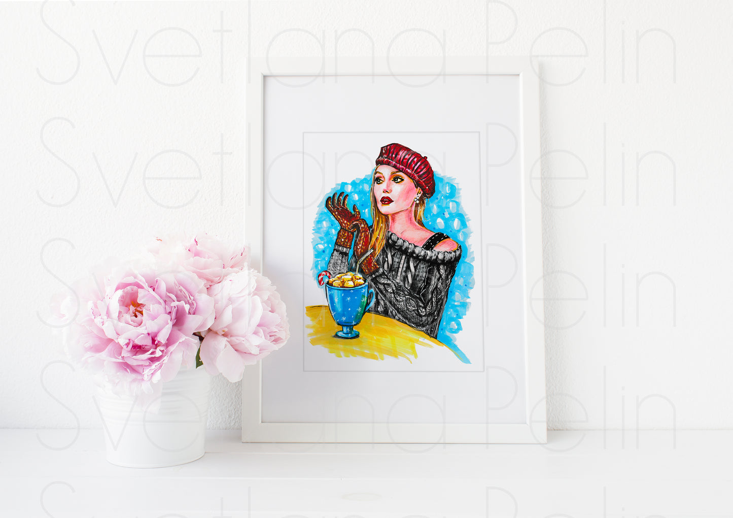 Angelina Jolie, ART PRINT Signed by Artist