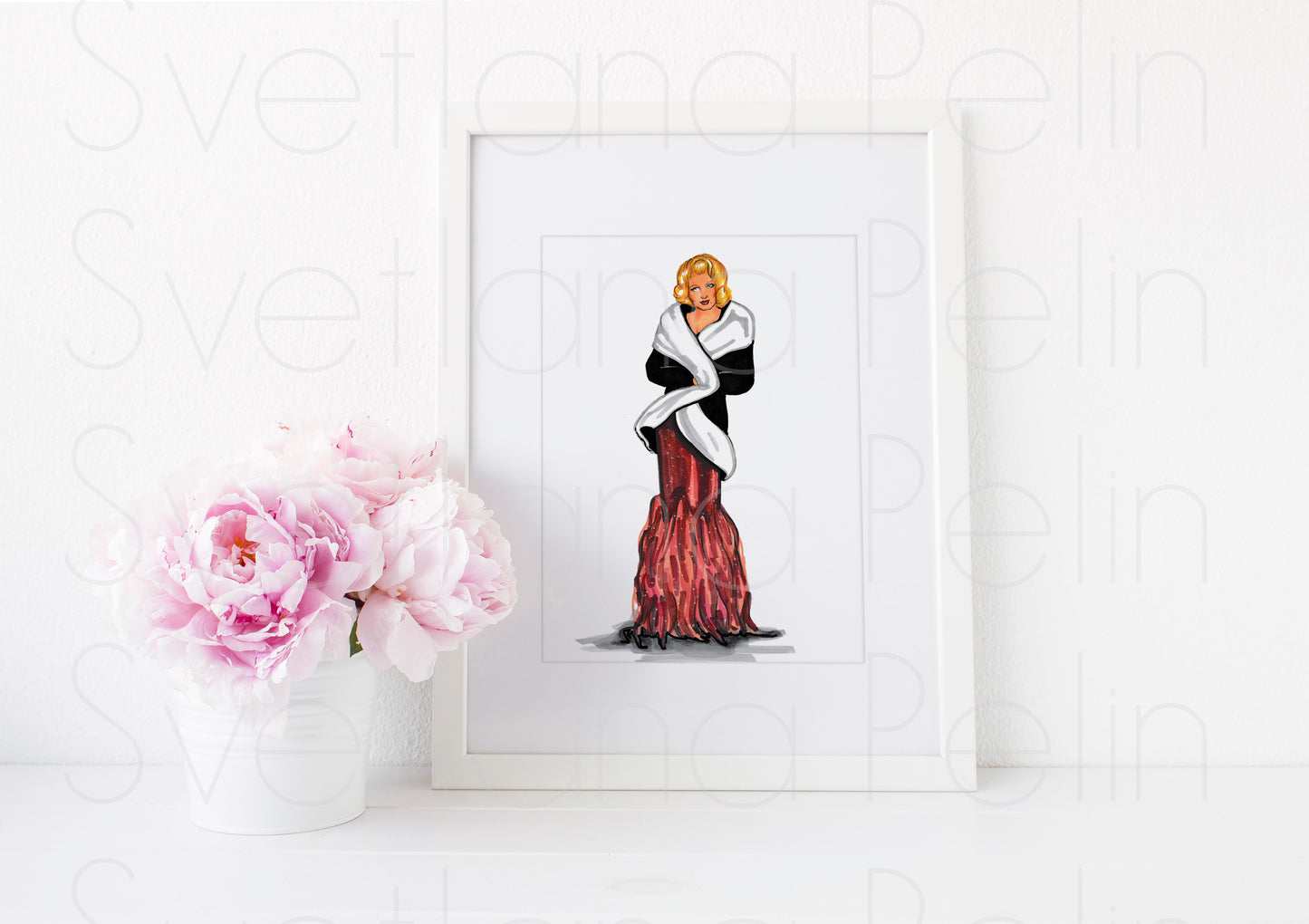 Jean Harlow, ART PRINT Signed by Artist