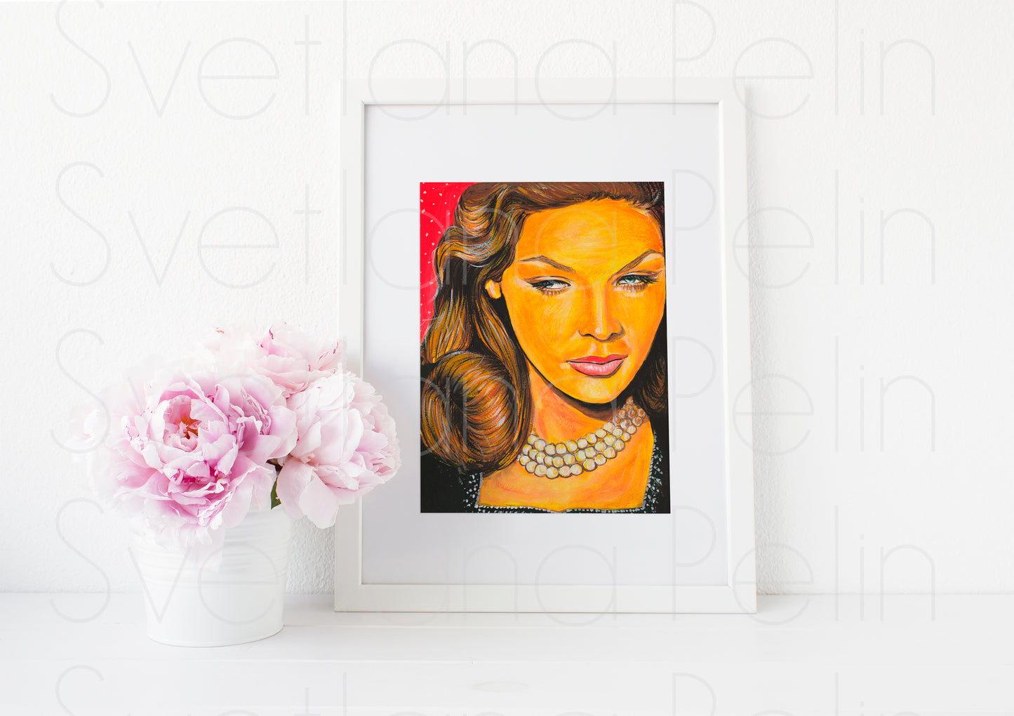 Lauren Bacall, ART PRINT Signed by Artist