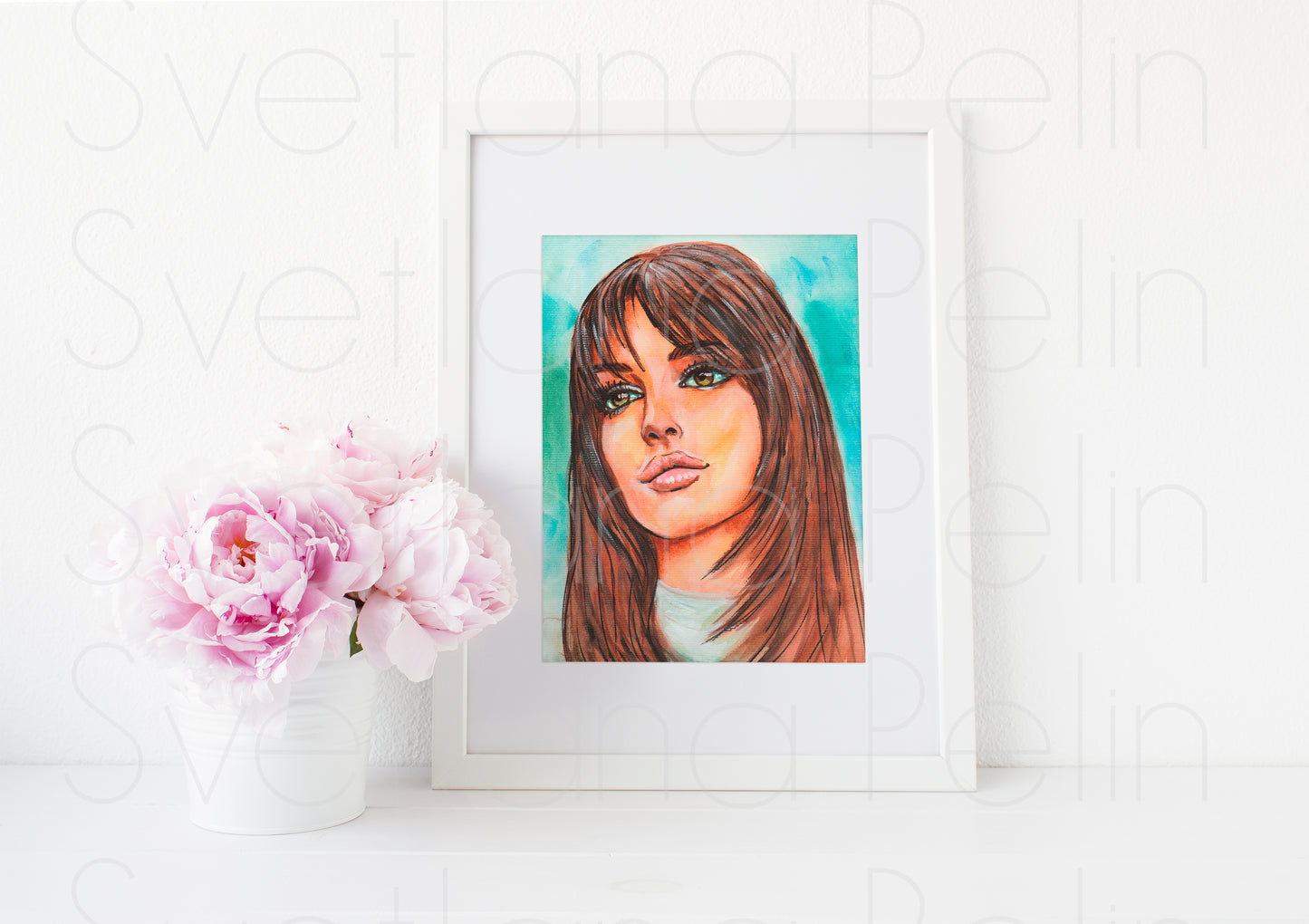 Anne Hathaway, ART PRINT Signed by Artist