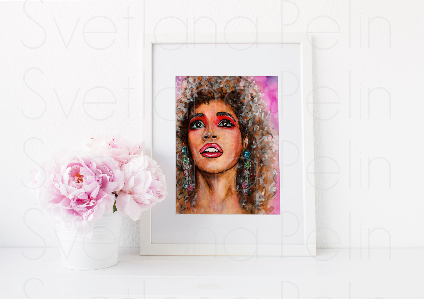 Whitney Houston, ART PRINT Signed by Artist