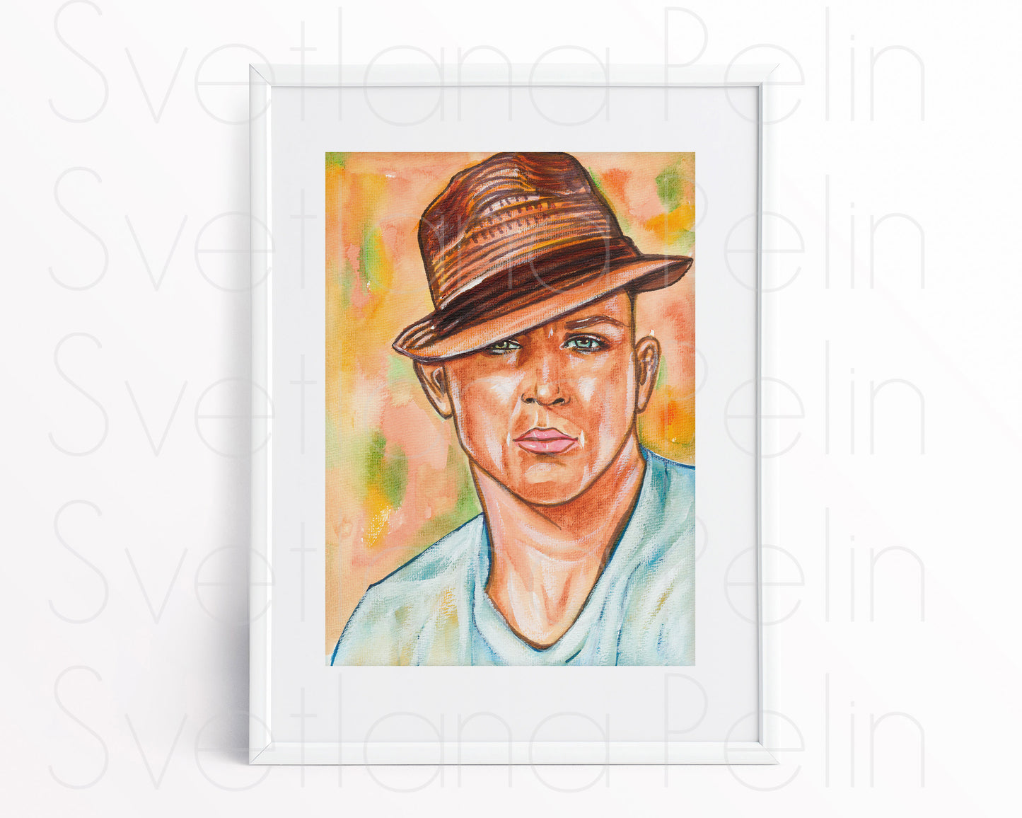 Channing Tatum, ORIGINAL Watercolor Painting, Artwork by Svetlana Pelin