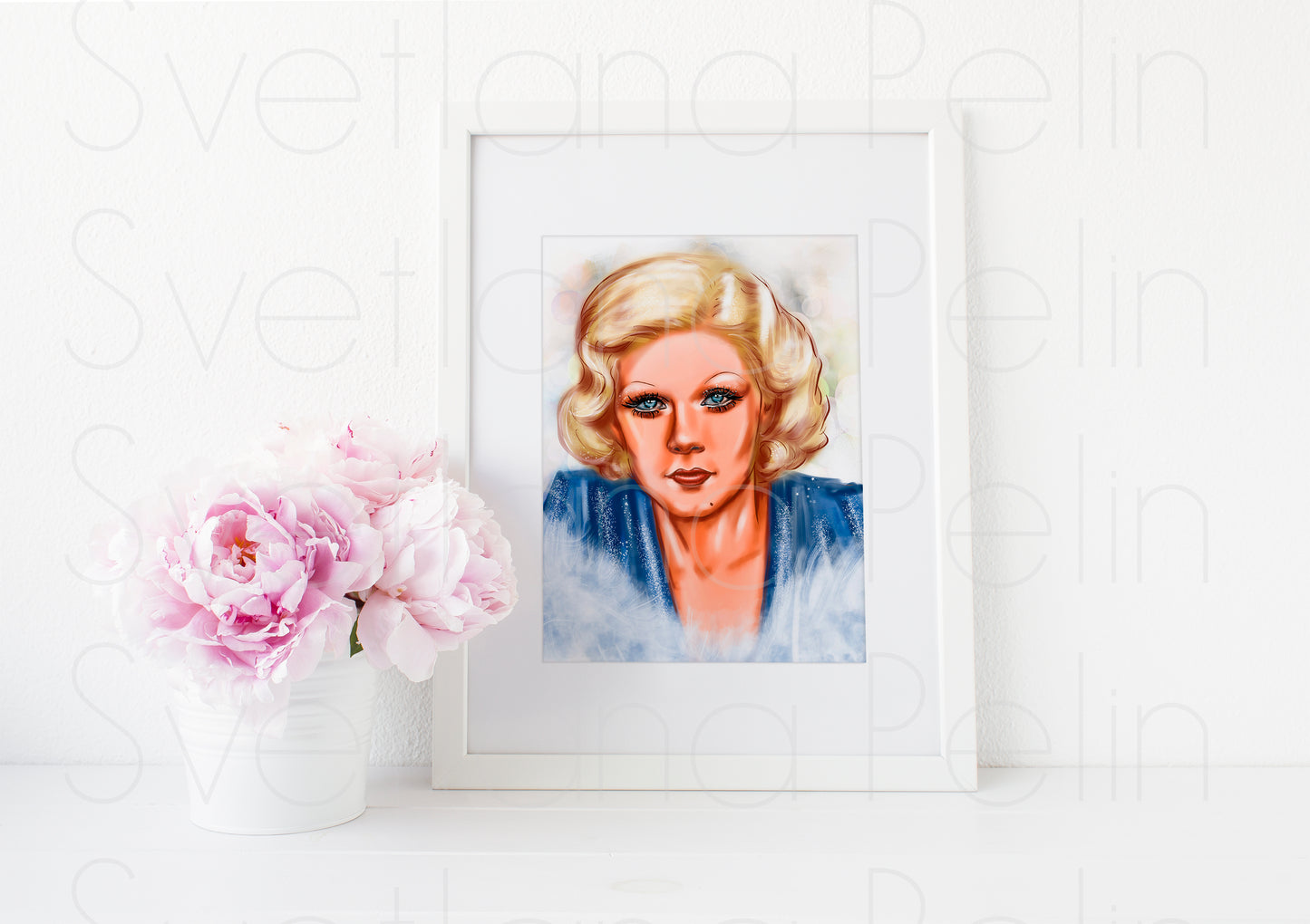 Jean Harlow, ART PRINT Signed by Artist