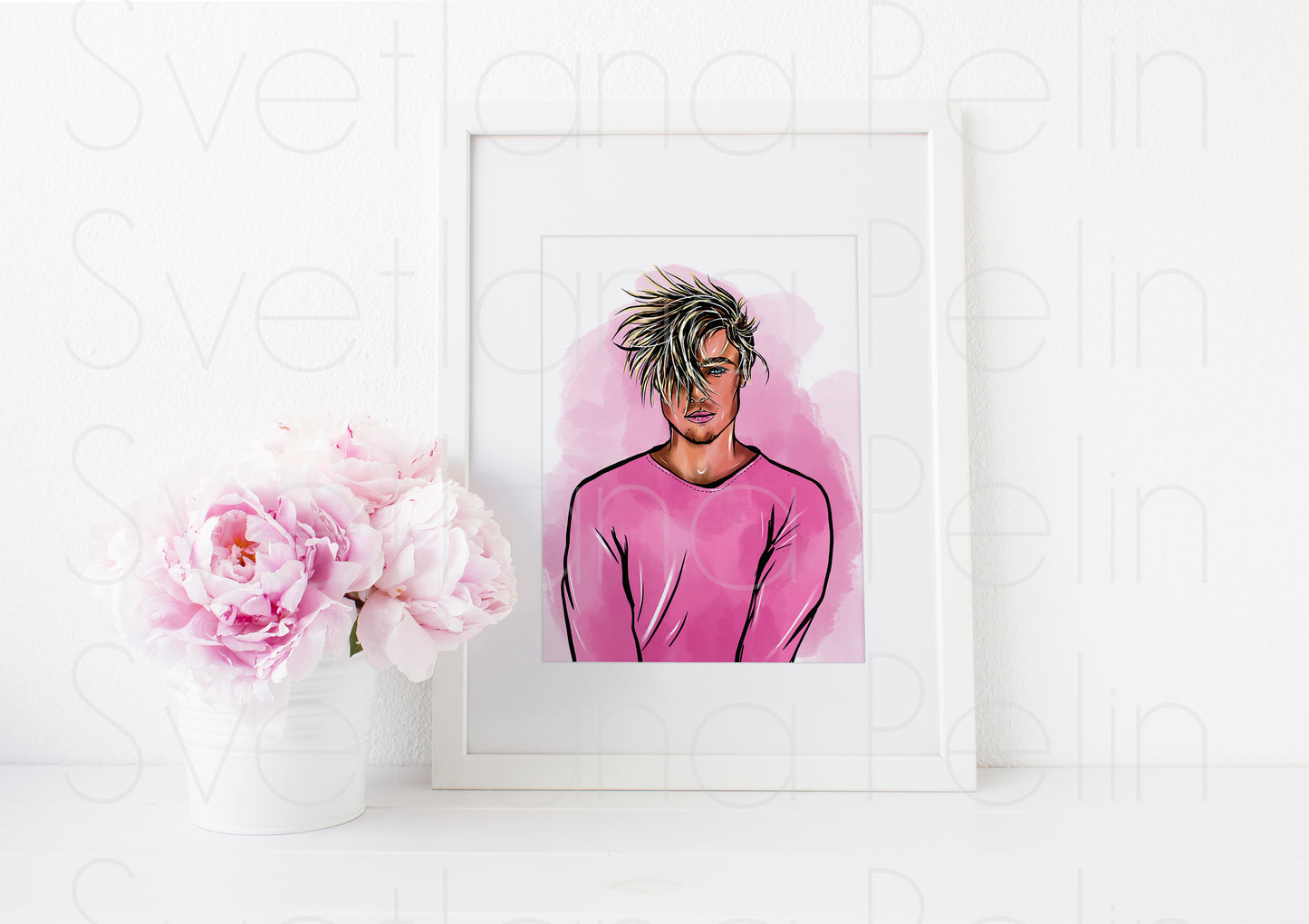 Brad Pitt, ART PRINT Signed by Artist