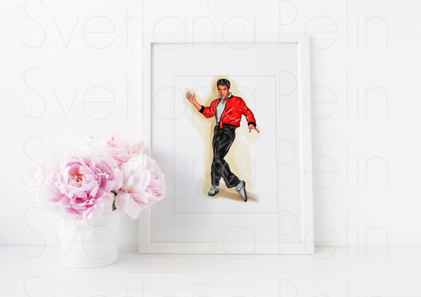 Elvis, ART PRINT Signed by Artist