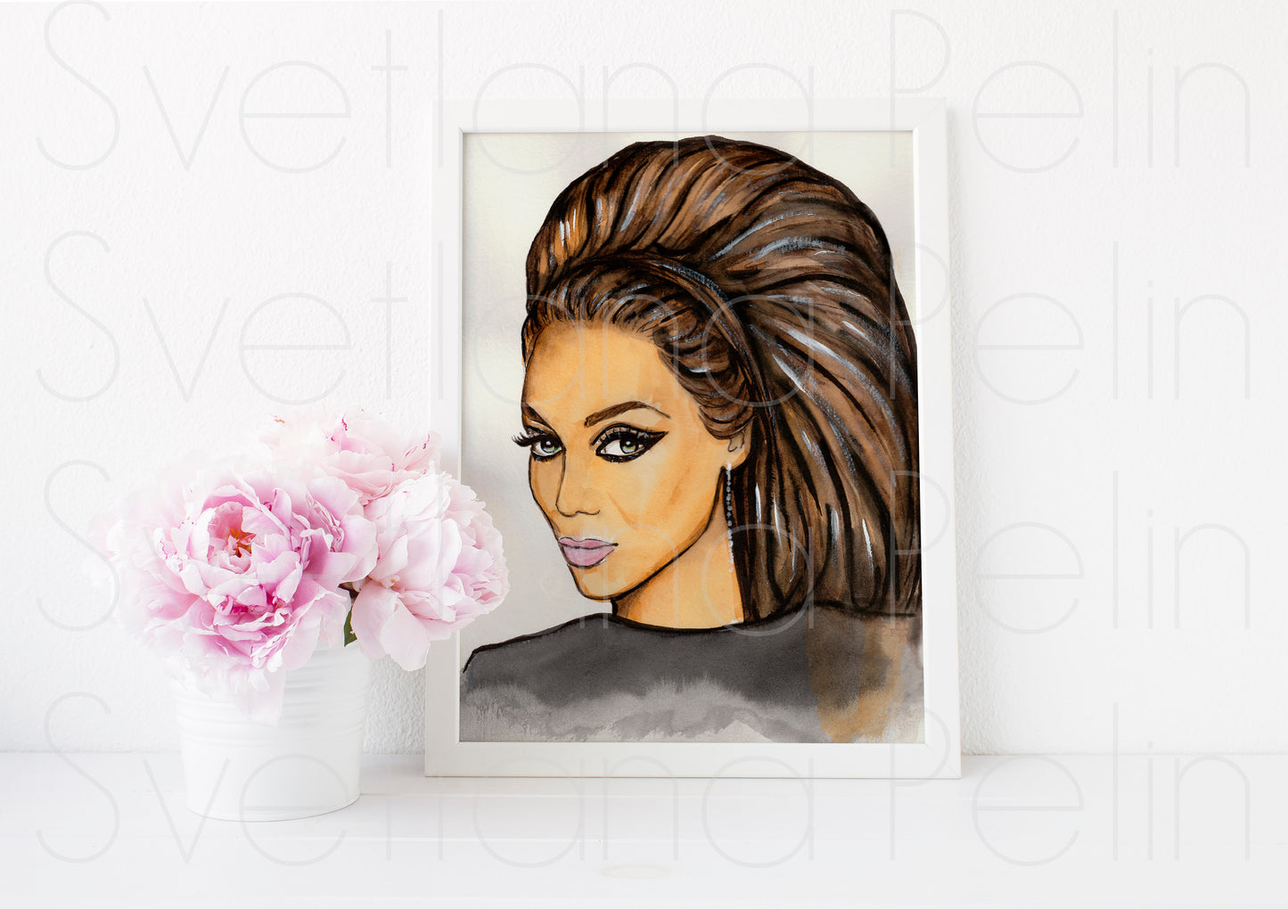 Tyra Banks, TB, ART PRINT Signed by Artist
