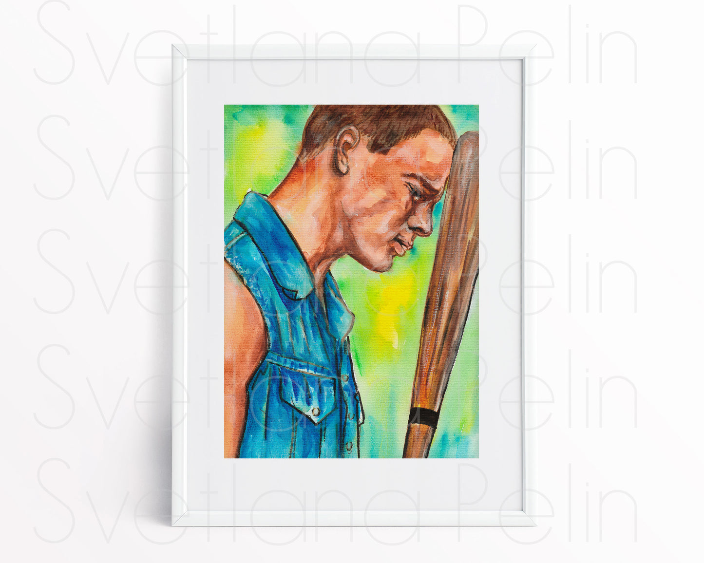 Channing Tatum, ORIGINAL Watercolor Painting, Artwork by Svetlana Pelin