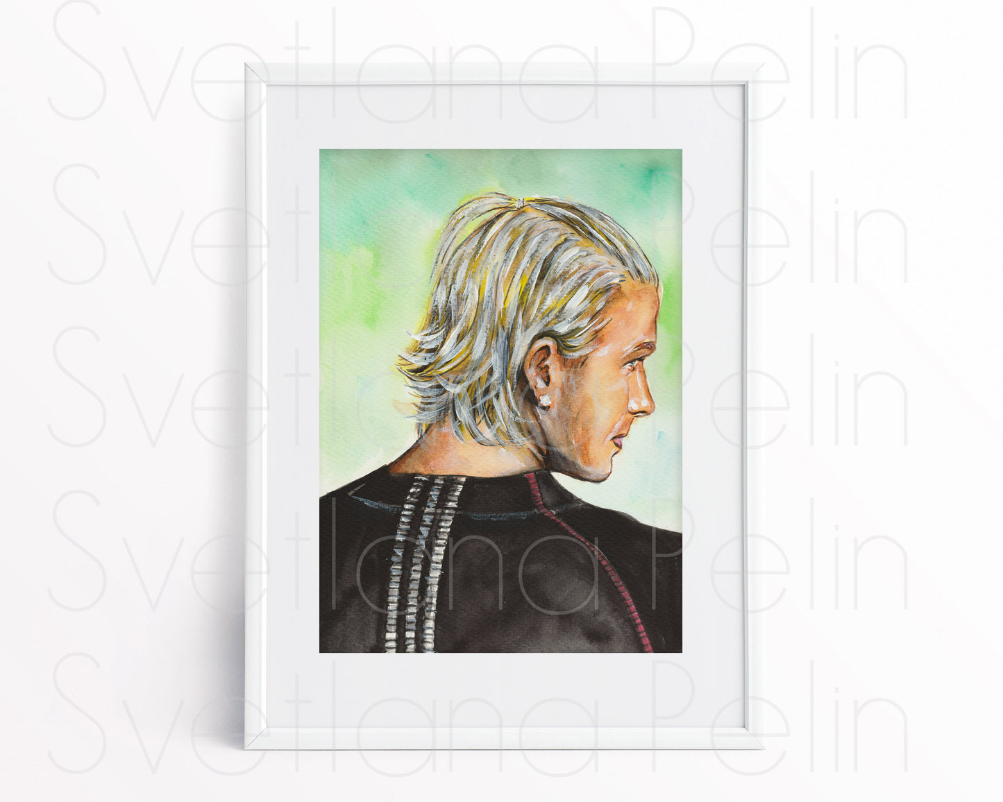 David Beckham, ORIGINAL Watercolor Painting, Artwork by Svetlana Pelin