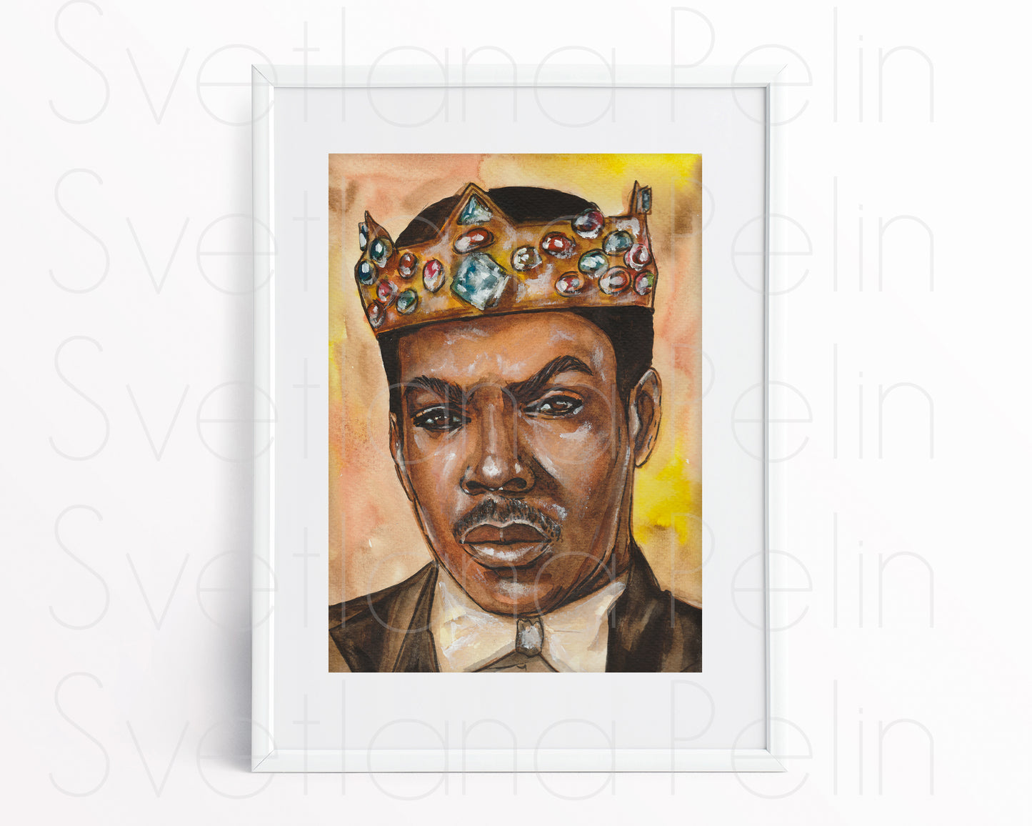Eddie Murphy, ORIGINAL Watercolor Painting, Artwork by Svetlana Pelin