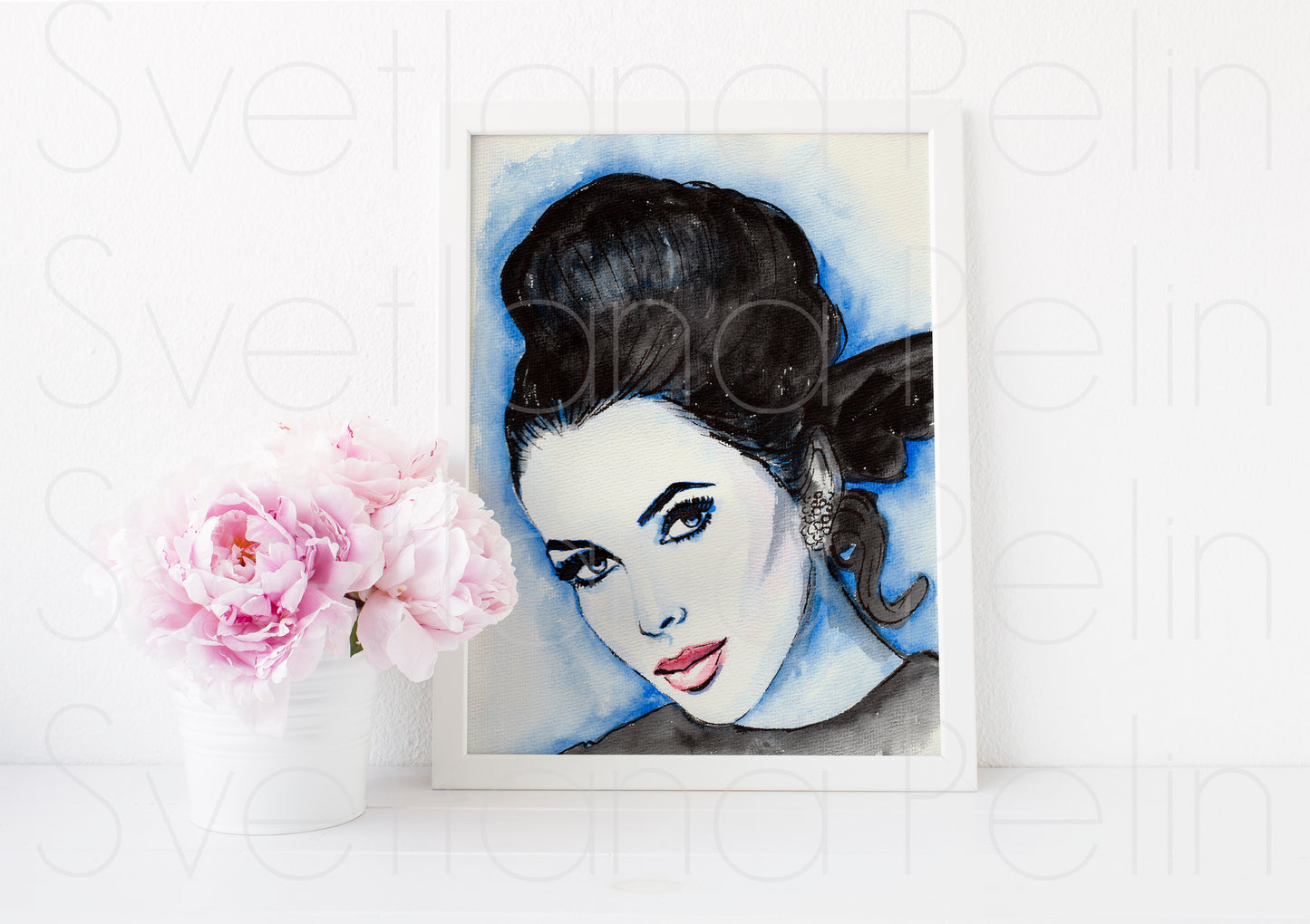 Elizabeth Taylor, ART PRINT Signed by Artist