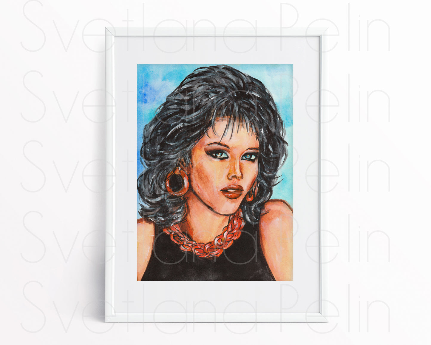 C. C. Catch, ORIGINAL Watercolor Painting, Artwork by Svetlana Pelin