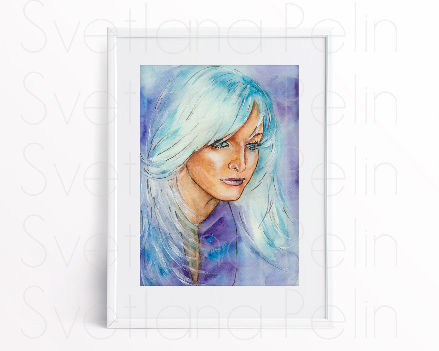 Bonnie Tyler, ORIGINAL Watercolor Painting, Artwork by Svetlana Pelin