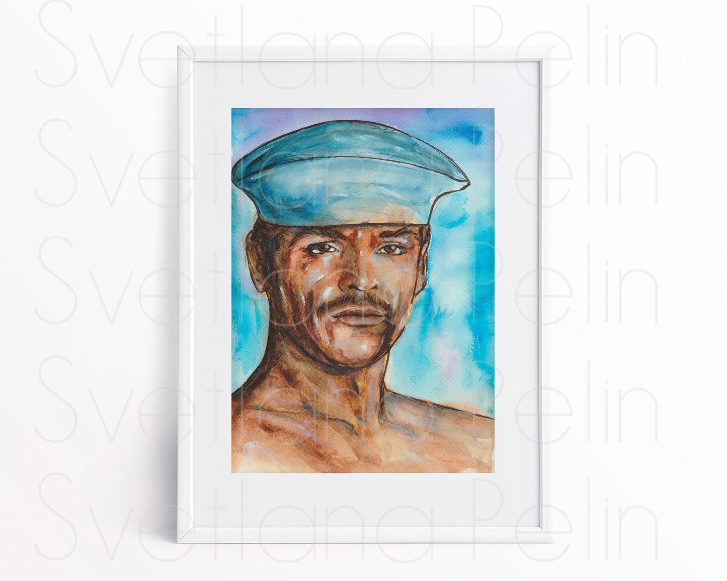 Jack Nicholson, The Last Detail, ORIGINAL Watercolor Painting, Artwork by Svetlana Pelin