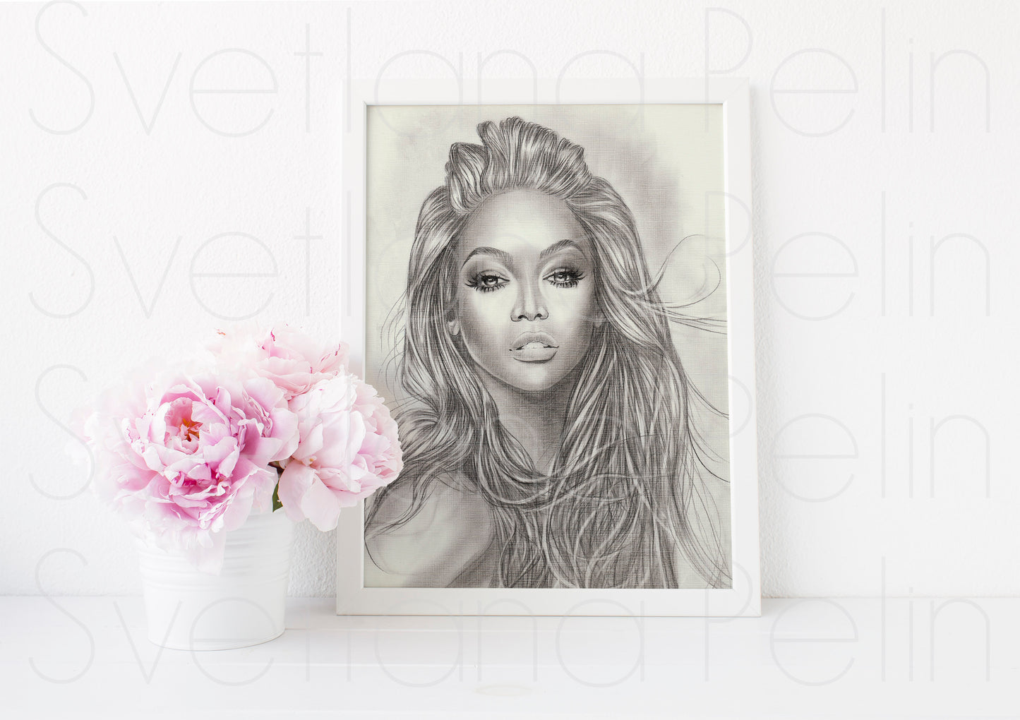 Tyra Banks, TB, ART PRINT Signed by Artist