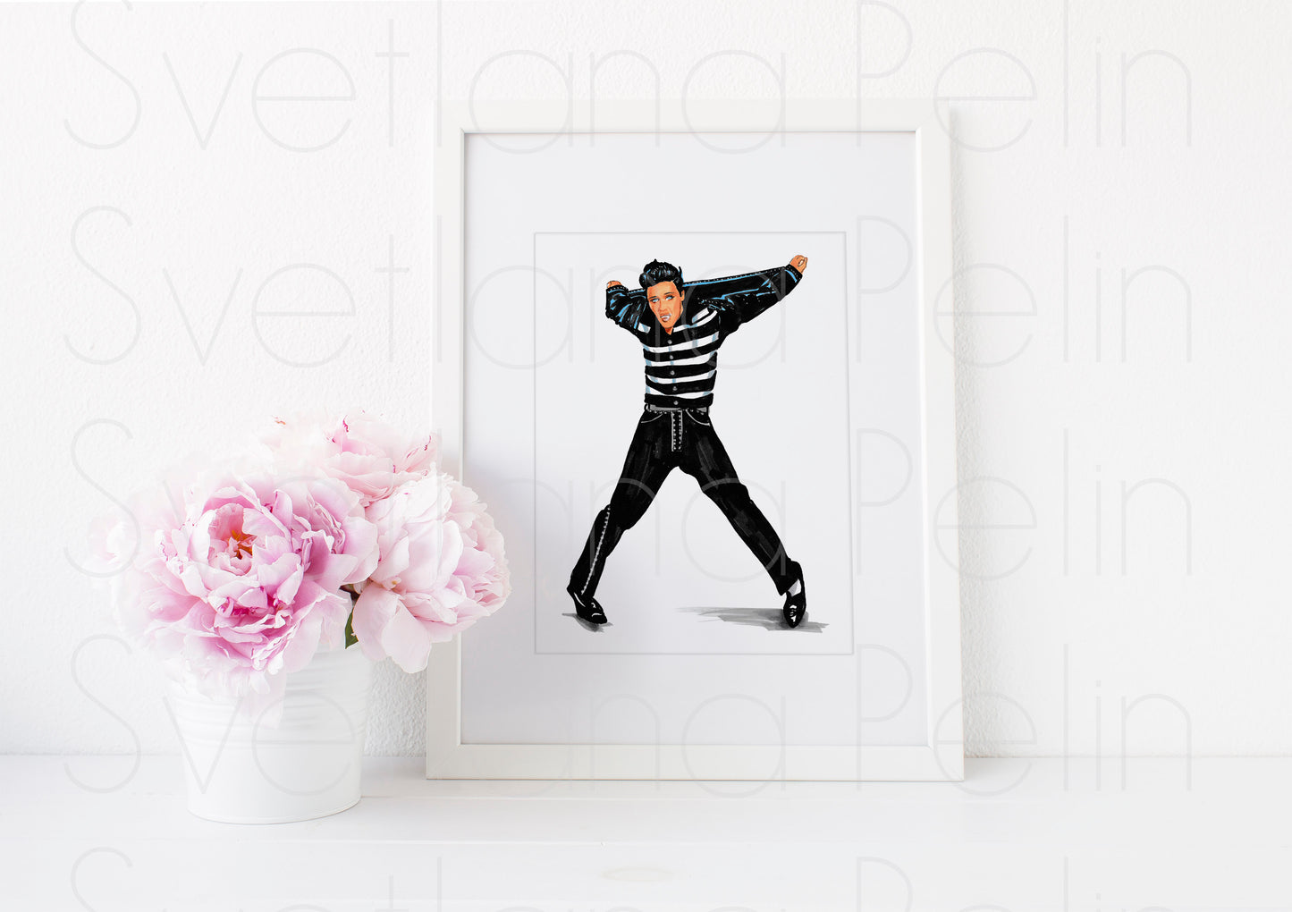 Elvis, ART PRINT Signed by Artist