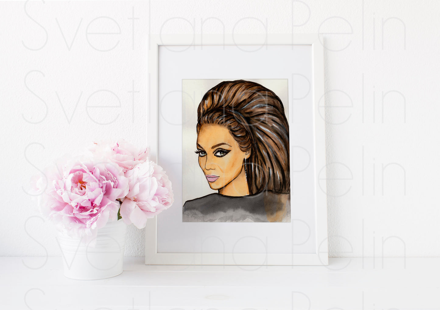 Tyra Banks, TB, ART PRINT Signed by Artist