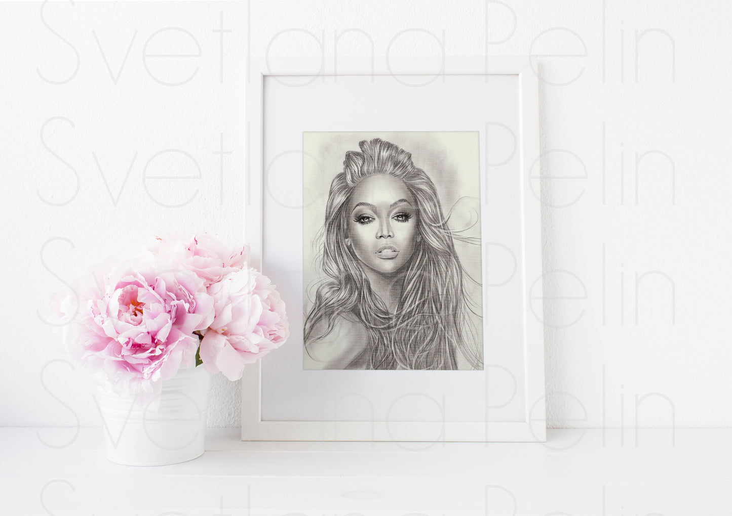 Tyra Banks, TB, ART PRINT Signed by Artist